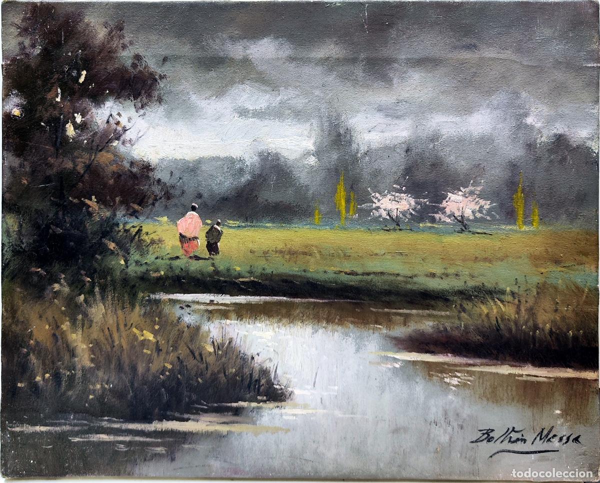 Arte: &Oacute;leo paisaje caminantes. Enric Beltr&aacute;n Messa. 41x33