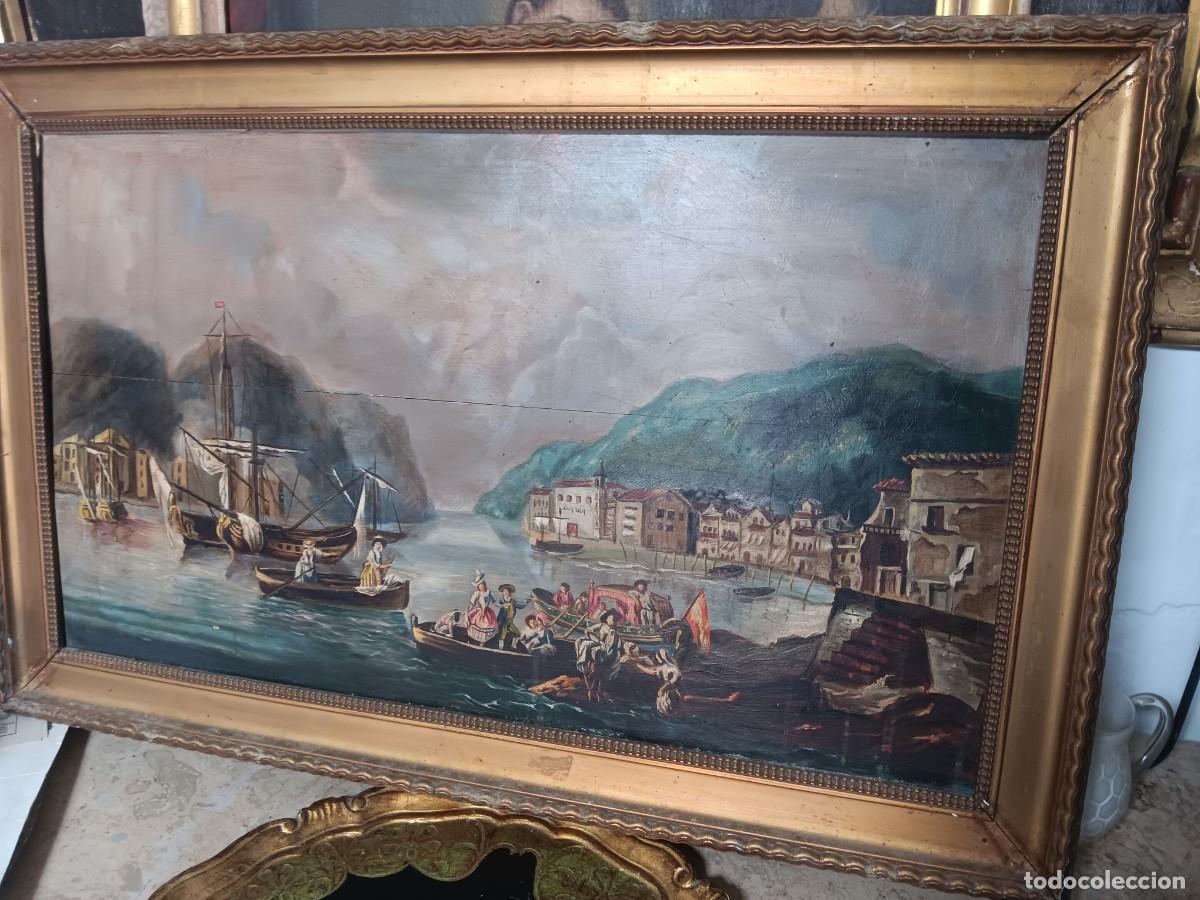 Arte: r&eacute;plica o copia de la famosa obra &rdquo;Vista del puerto de Pasajes&rdquo;, pintada originalmente en 1786 por