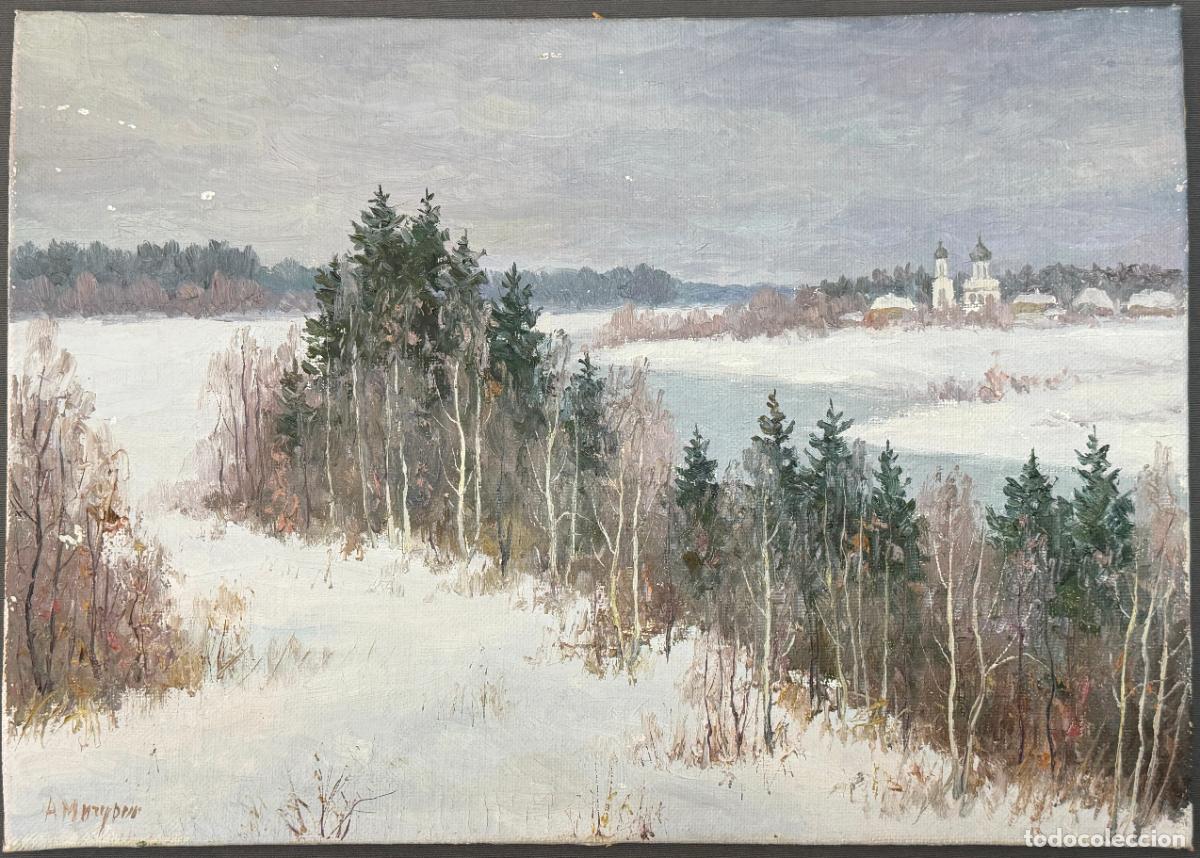 Arte: Aleksandr Filippovich Michurin , &oacute;leo lienzo a&ntilde;o 1991 , Mosc&uacute; , Rusia ,
