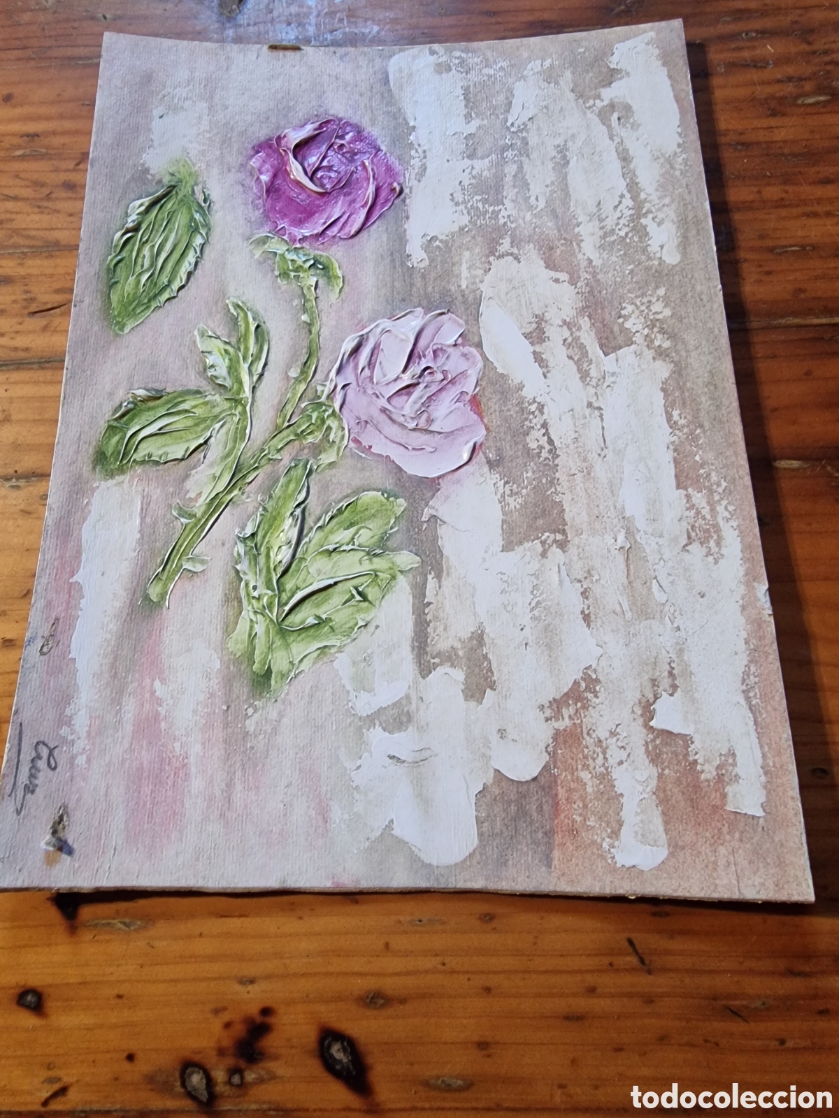 Arte: Bonito cuadro pintado,con firma,desconozco, a&ntilde;os 70