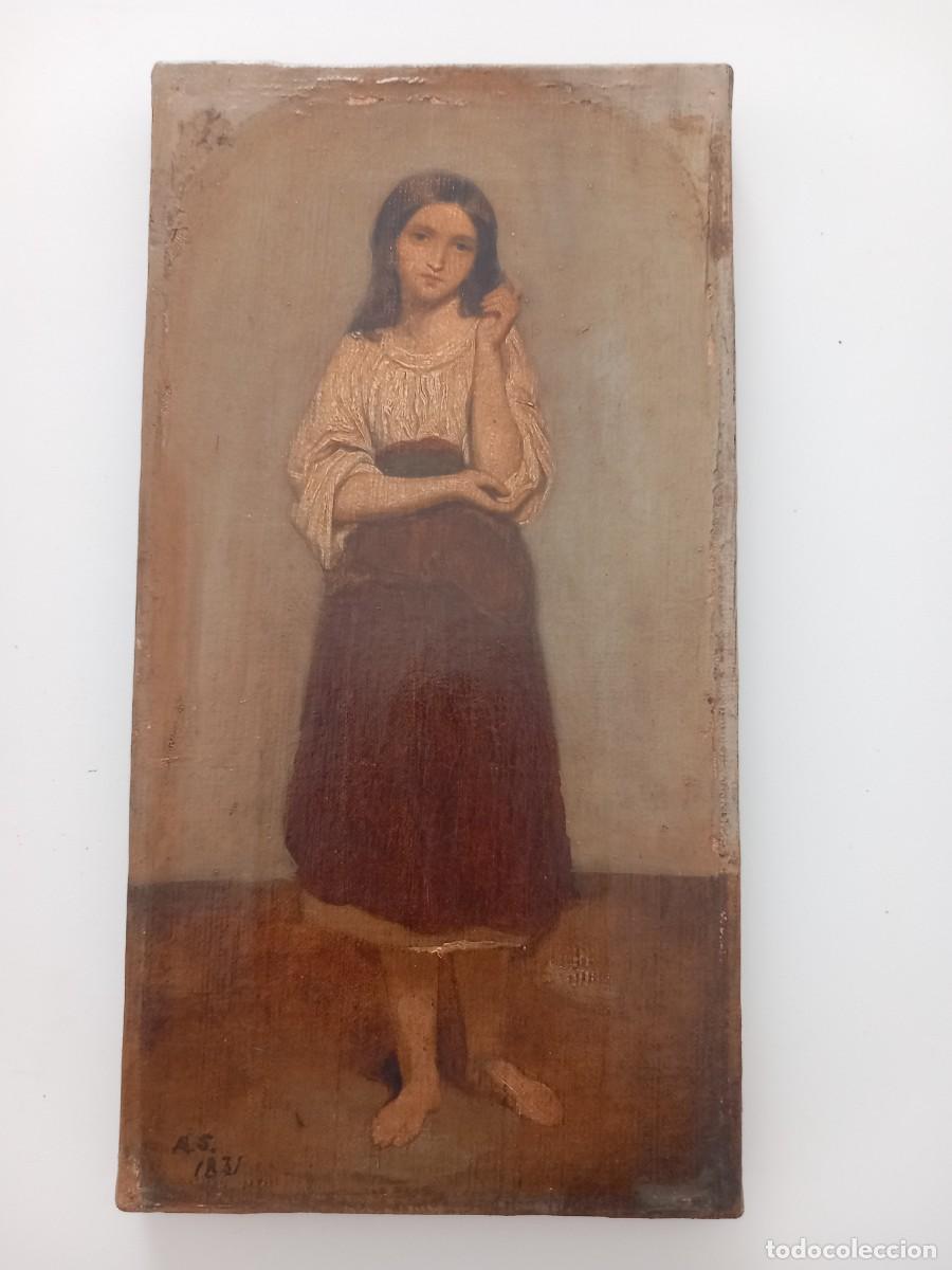 Arte: Antigua pintura. &Oacute;leo sobre lienzo
