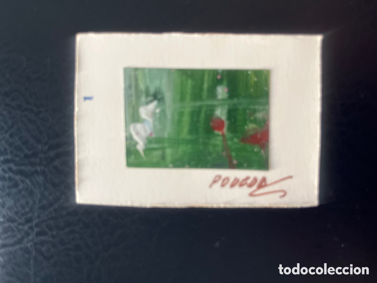 Arte: Pintura miniatura firmada por autor POVEDA