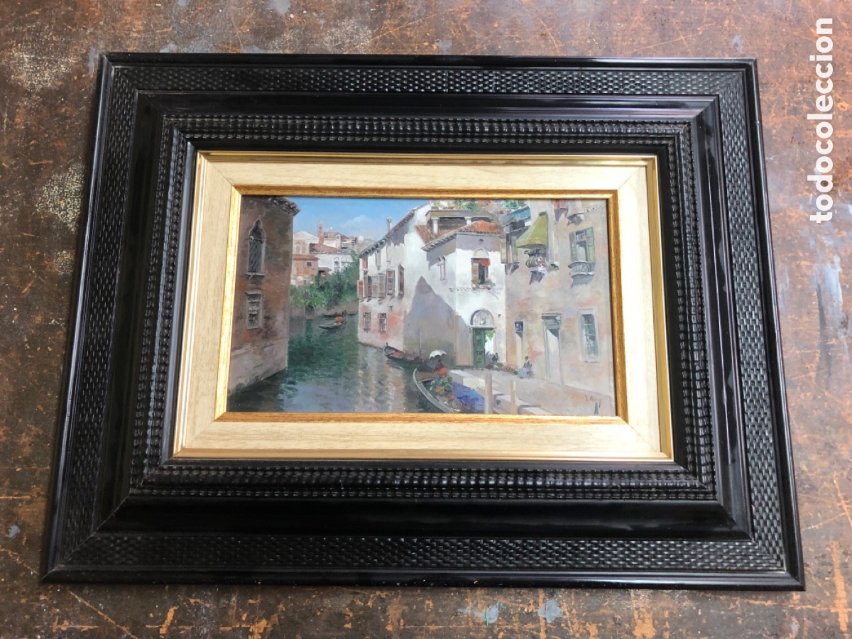 Arte: Jos&eacute; Luis checa -canal veneciano -medidas 27x16 con marco 49x38