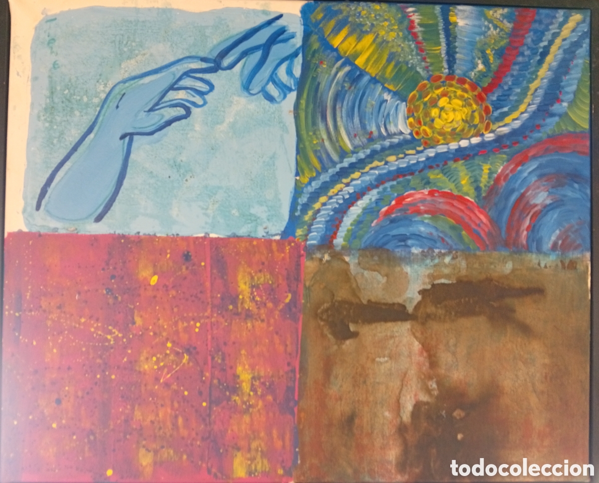 Arte: Pintura gallega oleo lienzo de reconocida la pintora de Villagarc&iacute;a de Arosa (Po.) Marta Rial