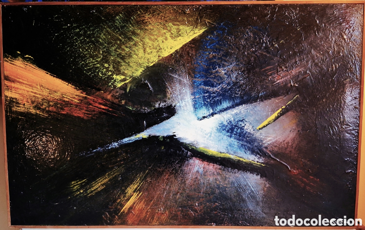 Arte: ASUNCI&Oacute;N BAU FORN (VALENCIA,1935 ?) &rdquo;ABSTRACCION&rdquo; &Oacute;LEO SOBRE LIENZO (50 x 80) A&Ntilde;OS 90