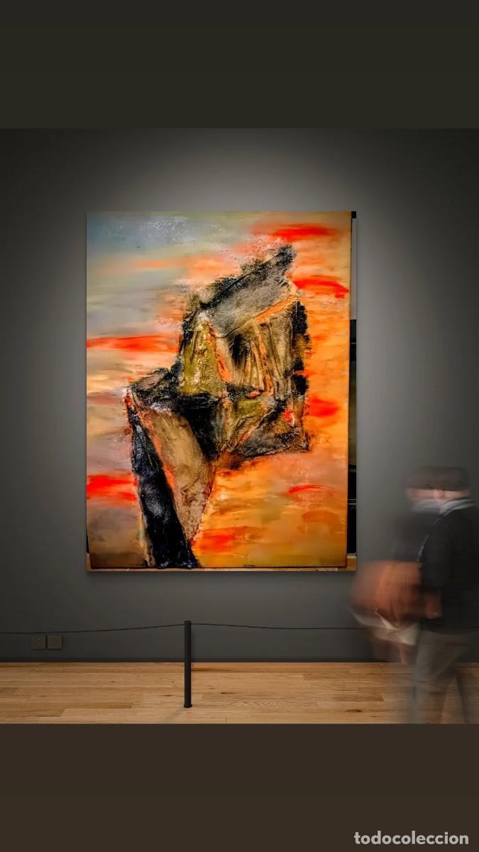 Arte: &rdquo; Forja Silente&rdquo; cuadro original pintado con acr&iacute;lico y pintura mixta, de estilo minimalista