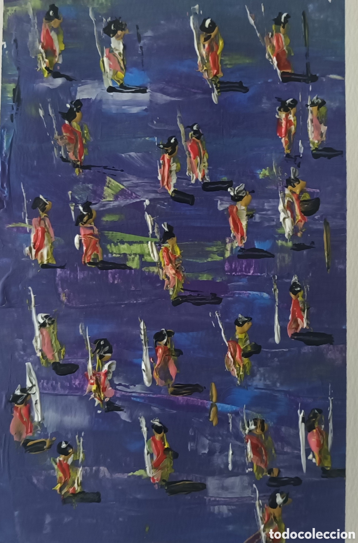 Arte: Pintura acr&iacute;lico abstracto 21x29 cm (hecho a mano]