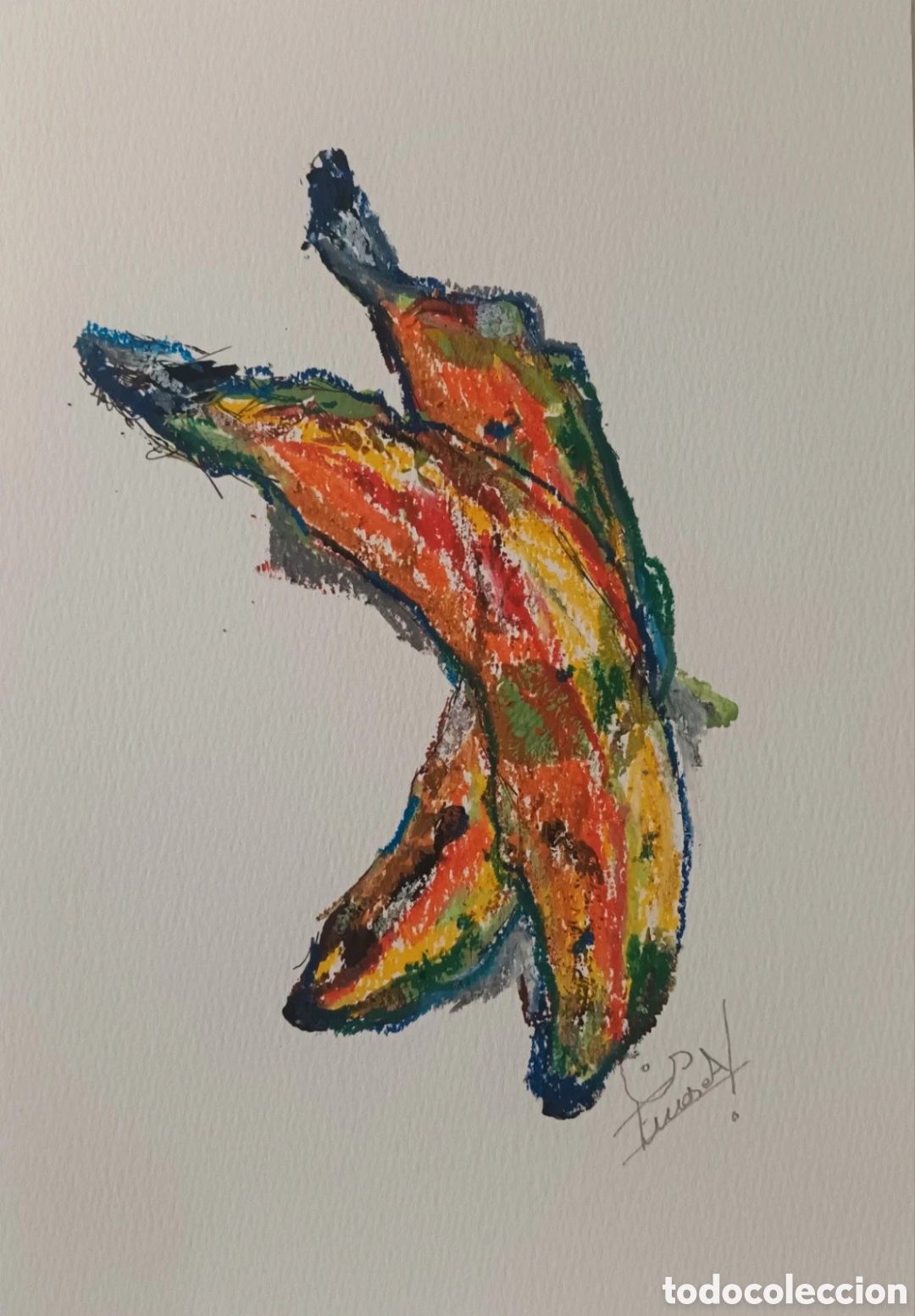 Arte: Dibujo con cerasby acuarela 21x29 cm papel acuarela 300gr