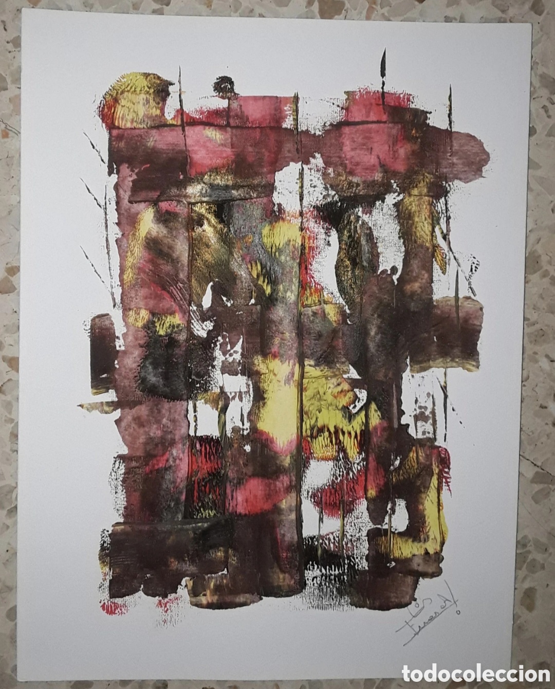 Arte: Pintura acr&iacute;lico abstracto orginal 32x24cm (hecho a mano)