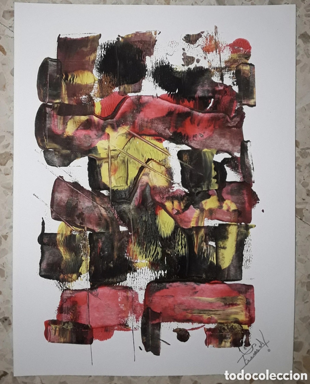 Arte: Pintura acr&iacute;lico abstracto orginal 32x24cm (hecho a mano)