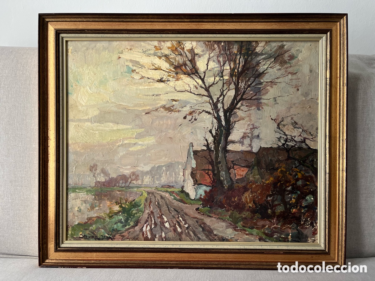 Arte: &Oacute;leo sobre madera Stevan Jean (1896-1962)