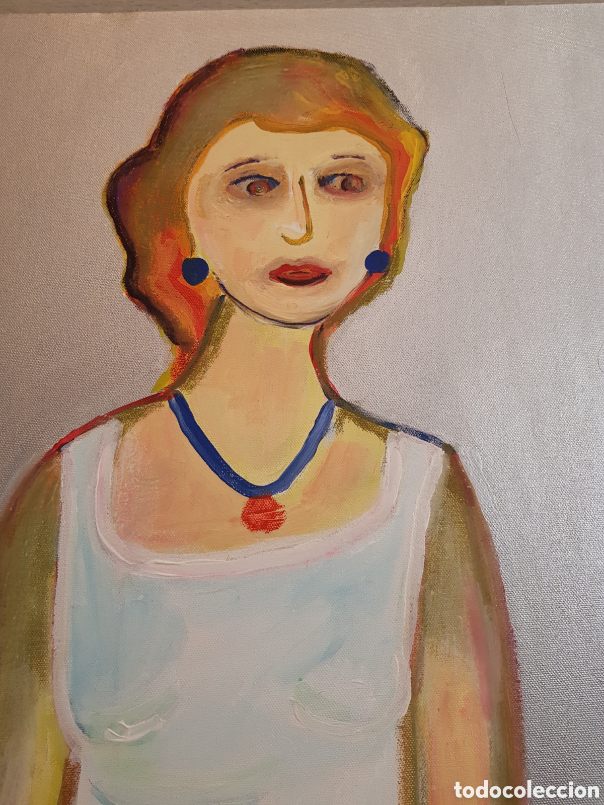 Arte: Dama Blanca Pintura Contemporanea Sentis