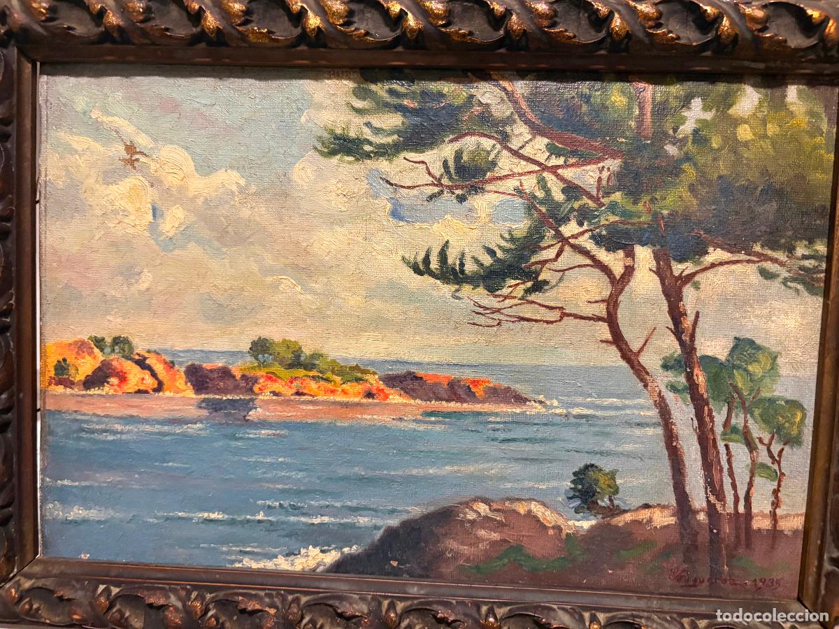 Arte: Paisaje gallego (Muros?) por Figueroa, 1935