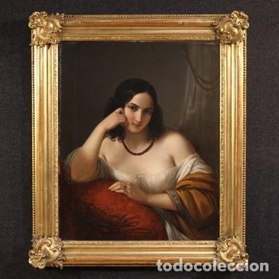 Arte: Retrato de una dama firmado por N. Schiavoni y fechado en 1842.