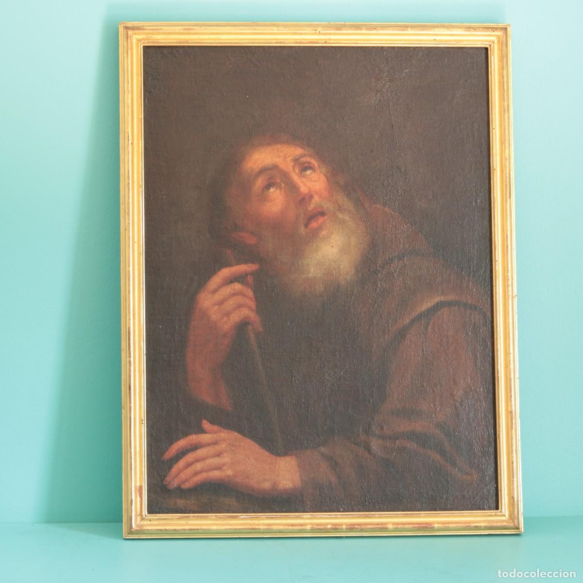 Arte: &Oacute;leo antiguo San Francisco de Paula &middot; Escuela espa&ntilde;ola siglo XVIII