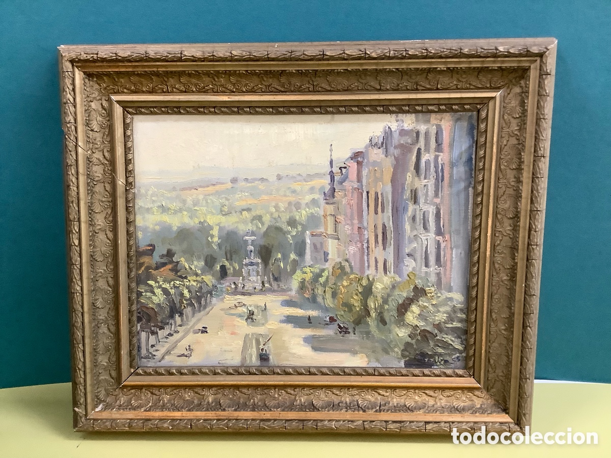 Arte: &ldquo;Cuesta de San Vicente en Madrid&rdquo; oleo sobre lienzo de Juan Barba