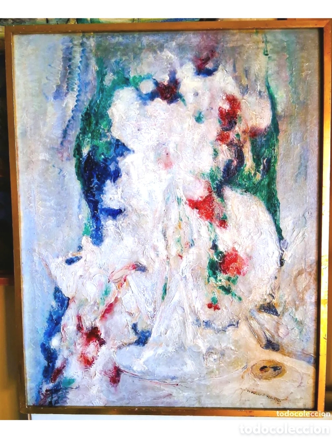 Arte: FERNANDO TARAZONA (Valencia,1893-Madrid,1979) &rdquo;Jarr&oacute;n con flores&rdquo; &oacute;leo sobre lienzo(85 x 68) 1951-55
