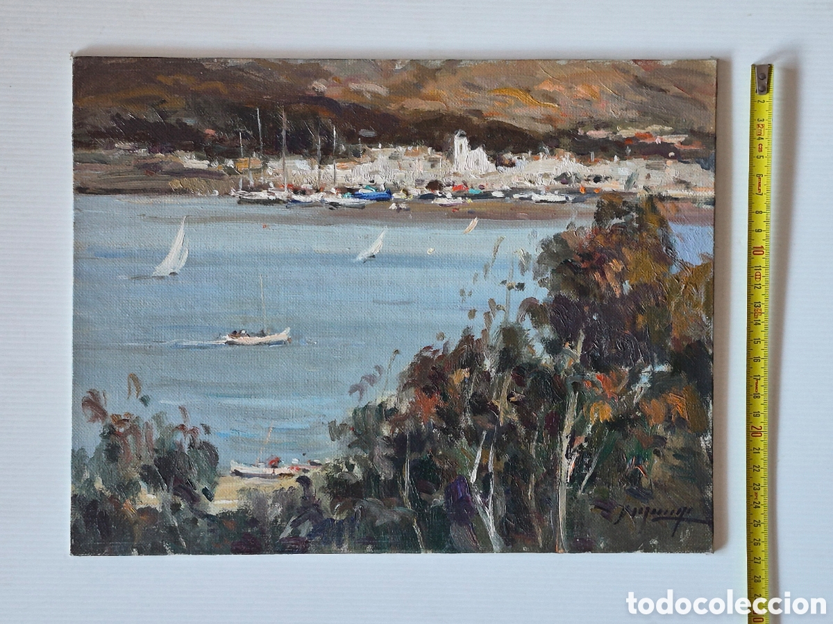 Arte: JAUME MARINE I ALBAMONTE (BARCELONA 1935-2012) OLEO / CARTON DURO ENTELADO. PORT DE LA SELVA.