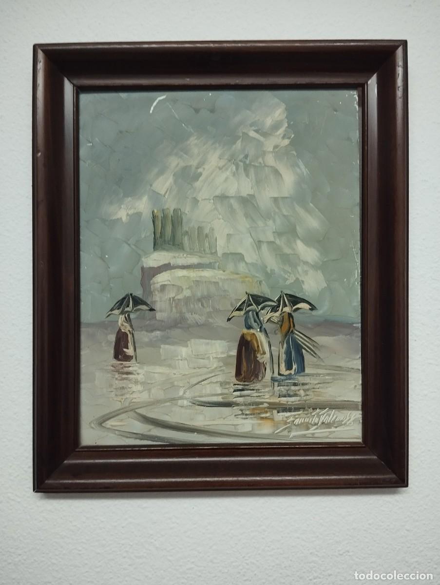 Arte: Fausto Palencia &rdquo;Damas bajo la lluvia&rdquo;