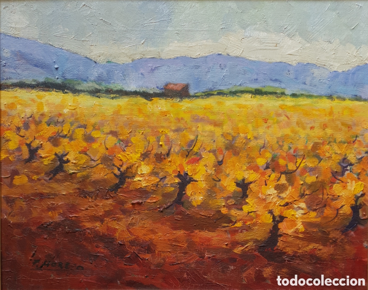 Arte: Francesc Moreso Farn&oacute;s - Vi&ntilde;edos del Pened&eacute;s.Oleo/Tela.Firmado.1991.