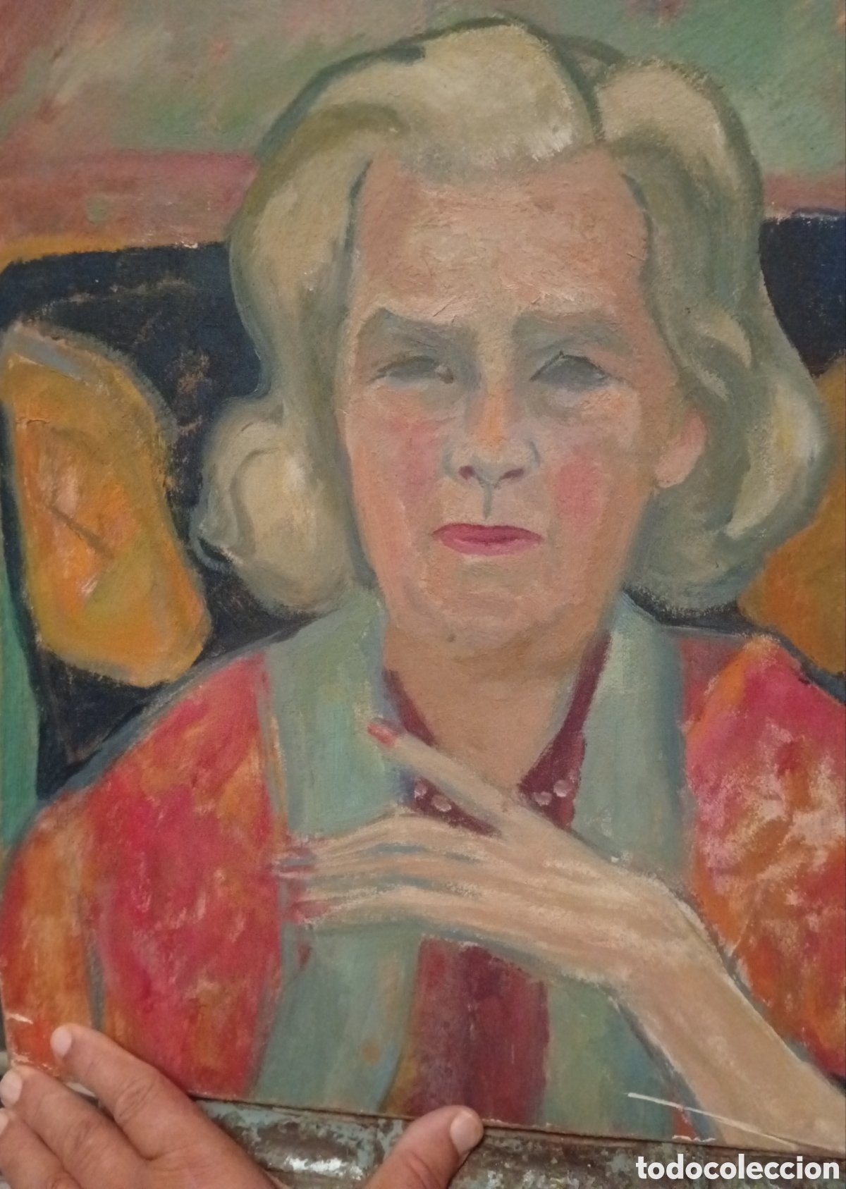 Arte: Preciosa obra pintura gallega oleo tabla (sin Firma)