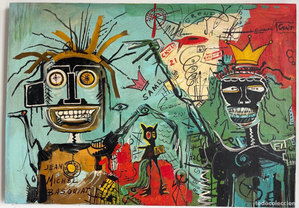 Arte: IMPRESIONANTE JEAN-MICHEL BASQUIAT &ndash; 27.56 X 35.43 IN