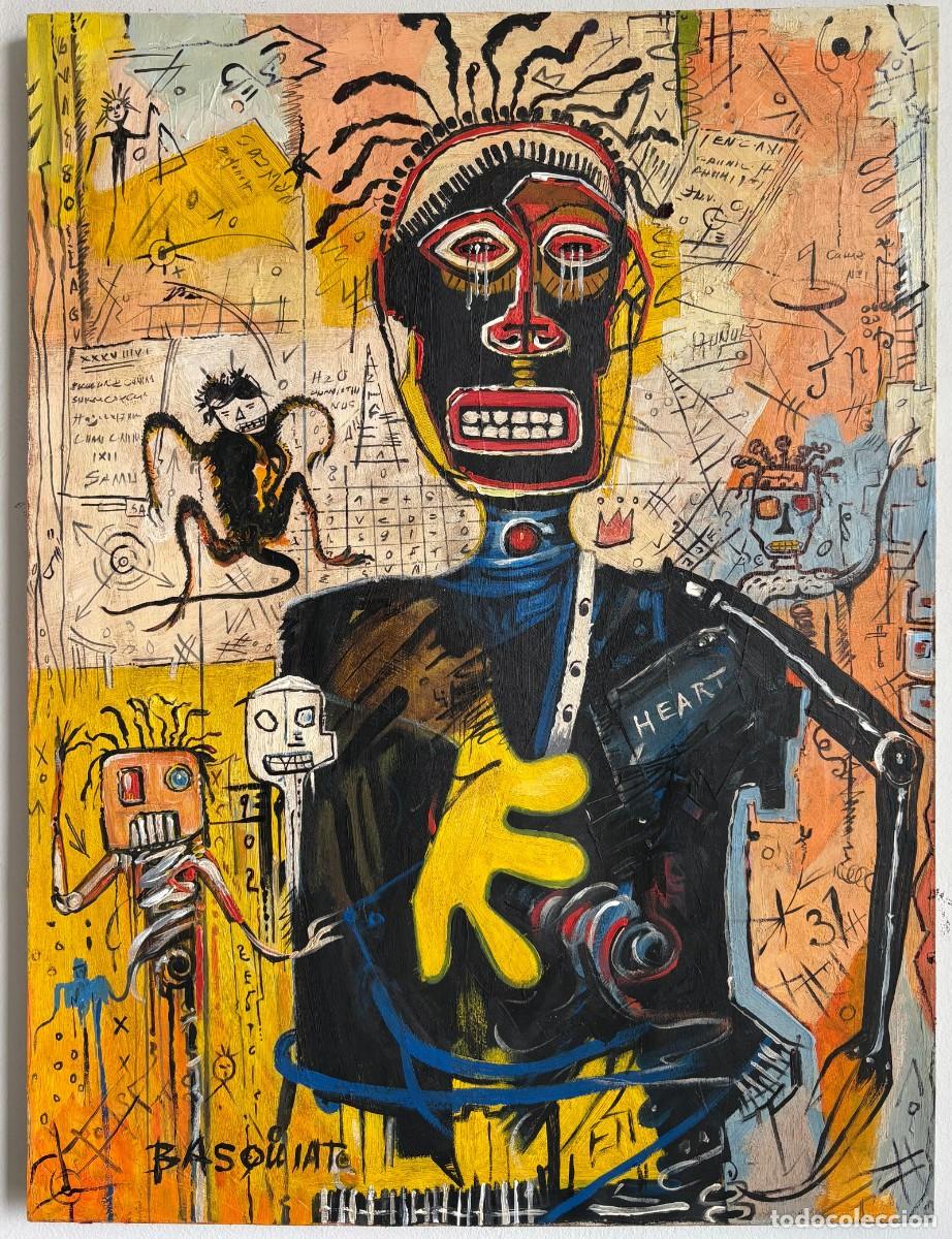 Arte: INCRE&Iacute;BLE Jean Michel Basquiat &ndash; Pintura Abstracta &ndash; 27.56 x 35.43 in