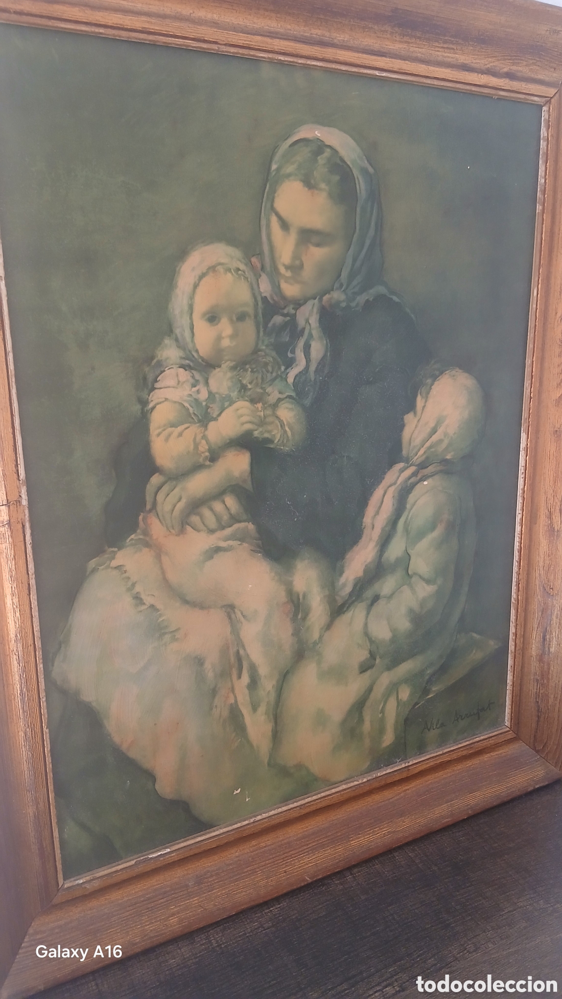 Arte: Precioso cuadro pintado sobre madera. La obra est&aacute; firmada por el artista