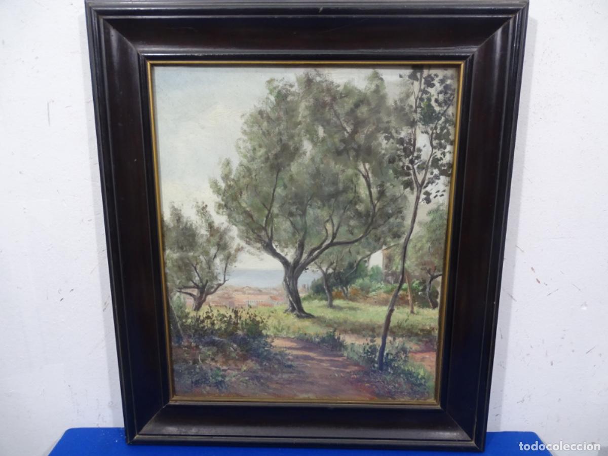 Arte: &Oacute;LEO SOBRE TELA FIRMADO SOTERA ? PAISAJE CON PUEBLO POR DETERMINAR.