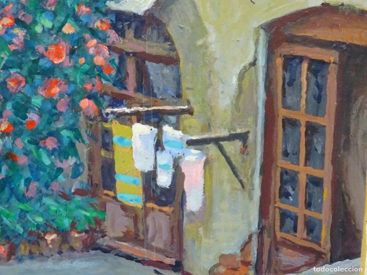 Arte: &Oacute;LEO TABLEX ADOLFO MONCL&Uacute;S DURANGO 1982. ROPA TENDIDA. - Foto 8