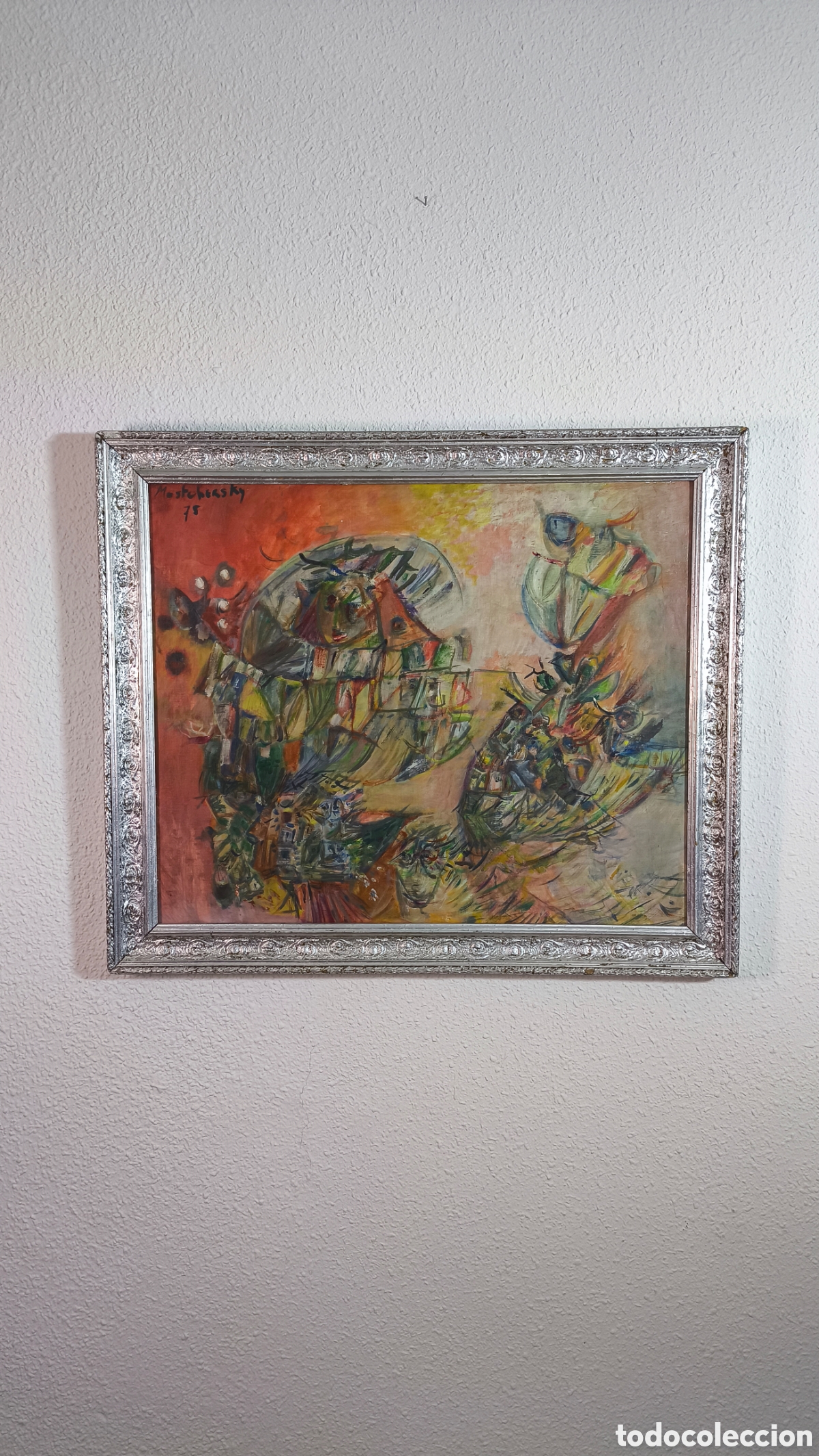 Arte: Cuadro &Oacute;leo original Vera Mestchersky 1973 Rusia
