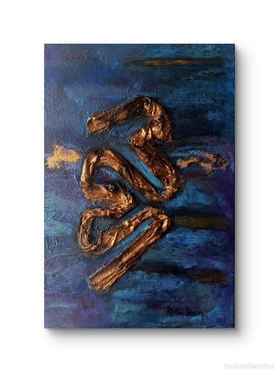 Arte: &rdquo; Material en movimiento&rdquo; obra original expresionismo abstracto
