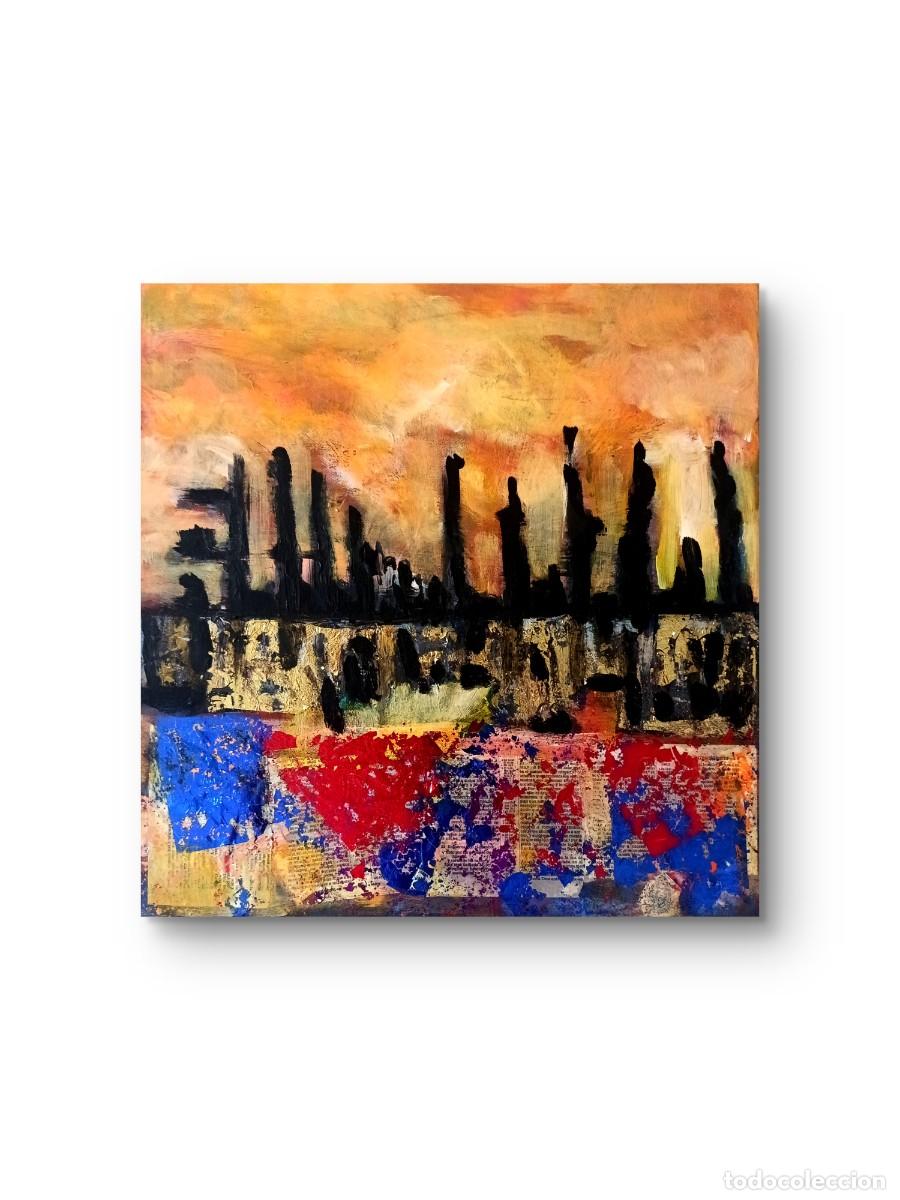 Arte: Ciudad Suspendida &rdquo;Pintura original Expresionismo abstraccion