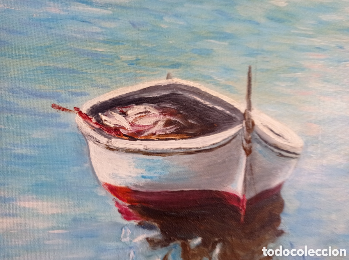 Arte: Oleo sobre lienzo Cadaqu&eacute;s (Gerona)