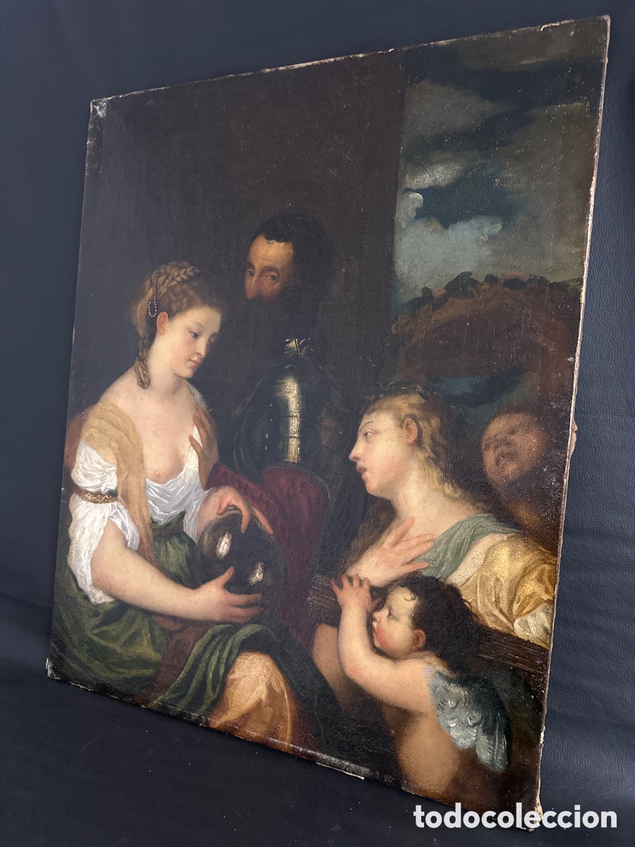 Arte: AN&Oacute;NIMO. OLEO SOBRE LIENZO DEL SIGLO XVIII. - Foto 2