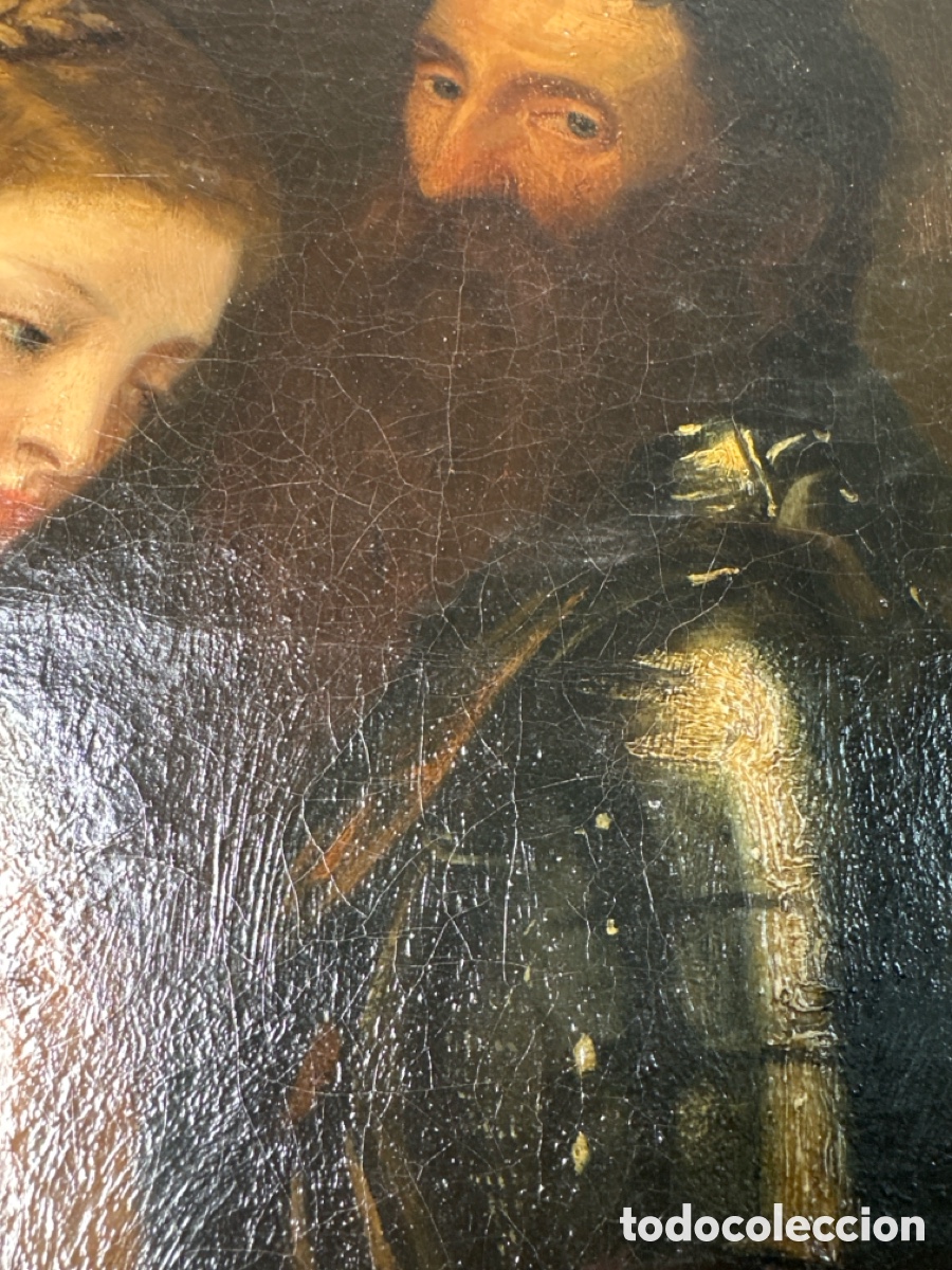 Arte: AN&Oacute;NIMO. OLEO SOBRE LIENZO DEL SIGLO XVIII. - Foto 3