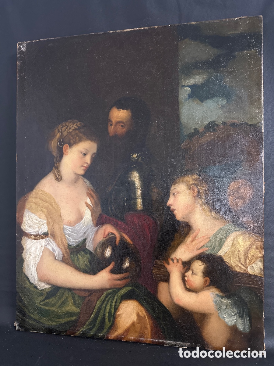 Arte: AN&Oacute;NIMO. OLEO SOBRE LIENZO DEL SIGLO XVIII. - Foto 10