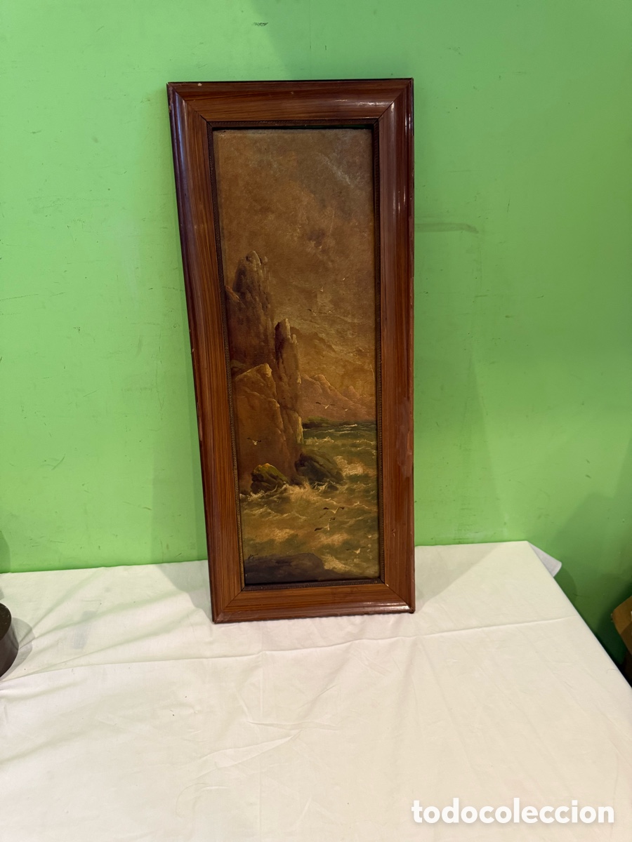 Arte: ANTIGUA MARINA &ndash; &Oacute;LEO SOBRE LIENZO FIRMADO &ndash; SIGLO XIX / PRINCIPIOS DEL XX