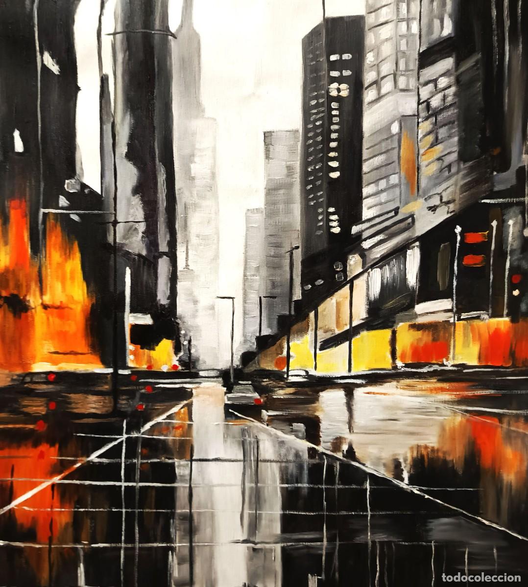 Kunst: Vista urbana nocturna obra de Mercedes Gilaberte
