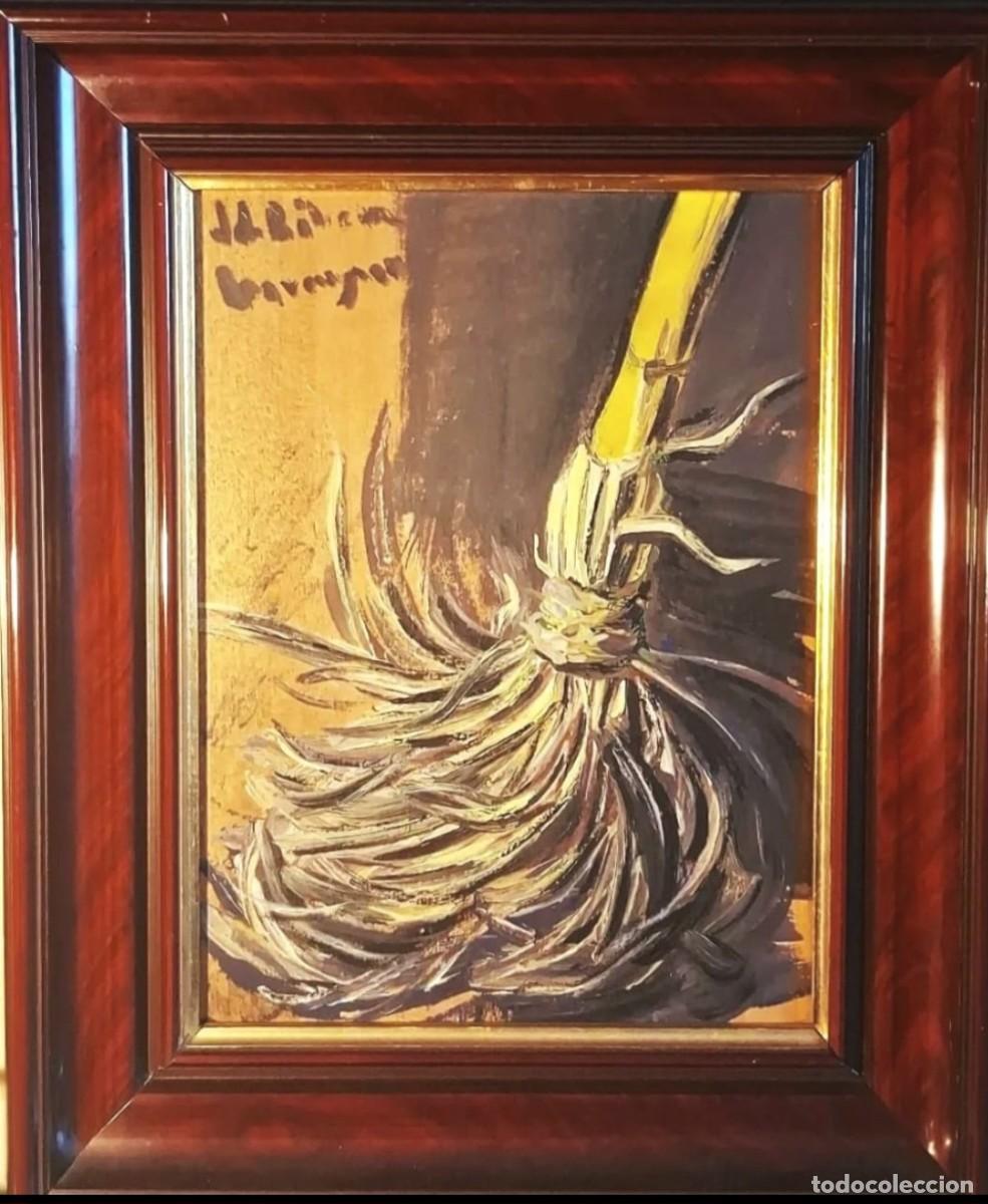 Kunst: Juan Ribera Berenguer (Valencia,1935-Castell&oacute;n,2016) &rdquo;Escoba&rdquo; &oacute;leo sobre tabla (33 x 24) 1977
