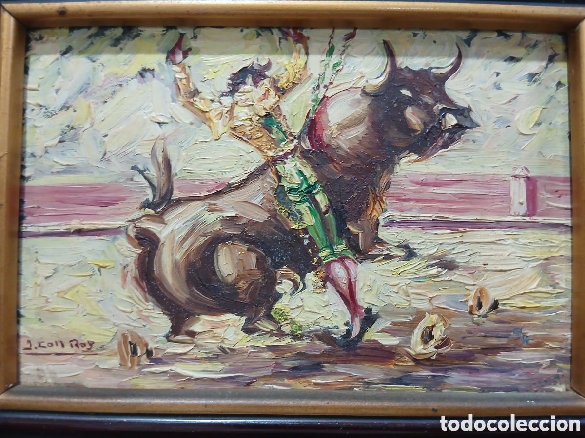 Kunst: Pintura taurina &oacute;leo sobre chapa. (L135)