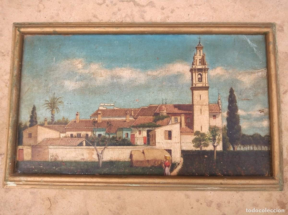 Arte: CAMPANAR (VALENCIA) SIGLO XIX- OLEO SOBRE TELA
