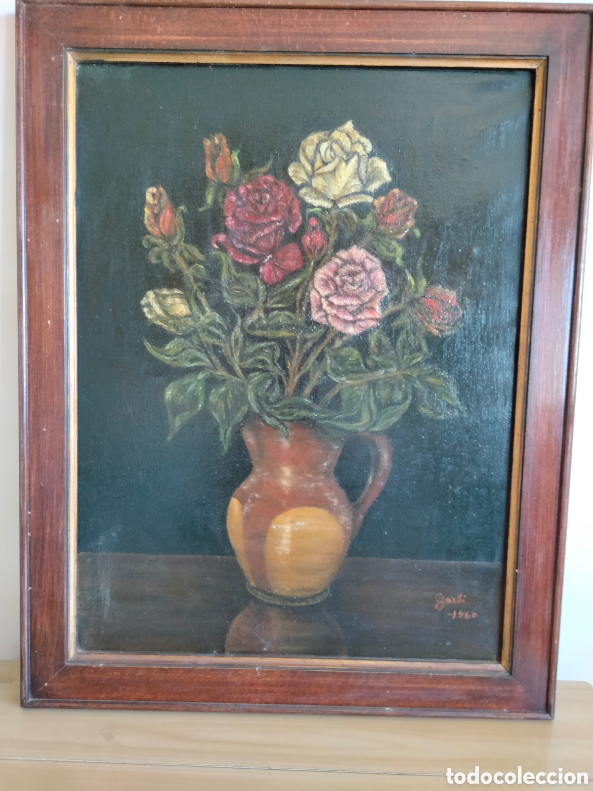 Arte: BODEGON OLEO SOBRE LIENZO DE GARBI