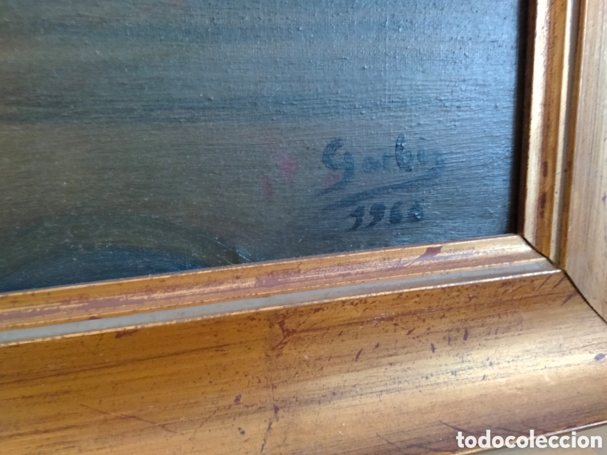 Arte: BODEG&Oacute;N &Oacute;LEO SOBRE LIENZO DEL PINTOR GARBI - Foto 3