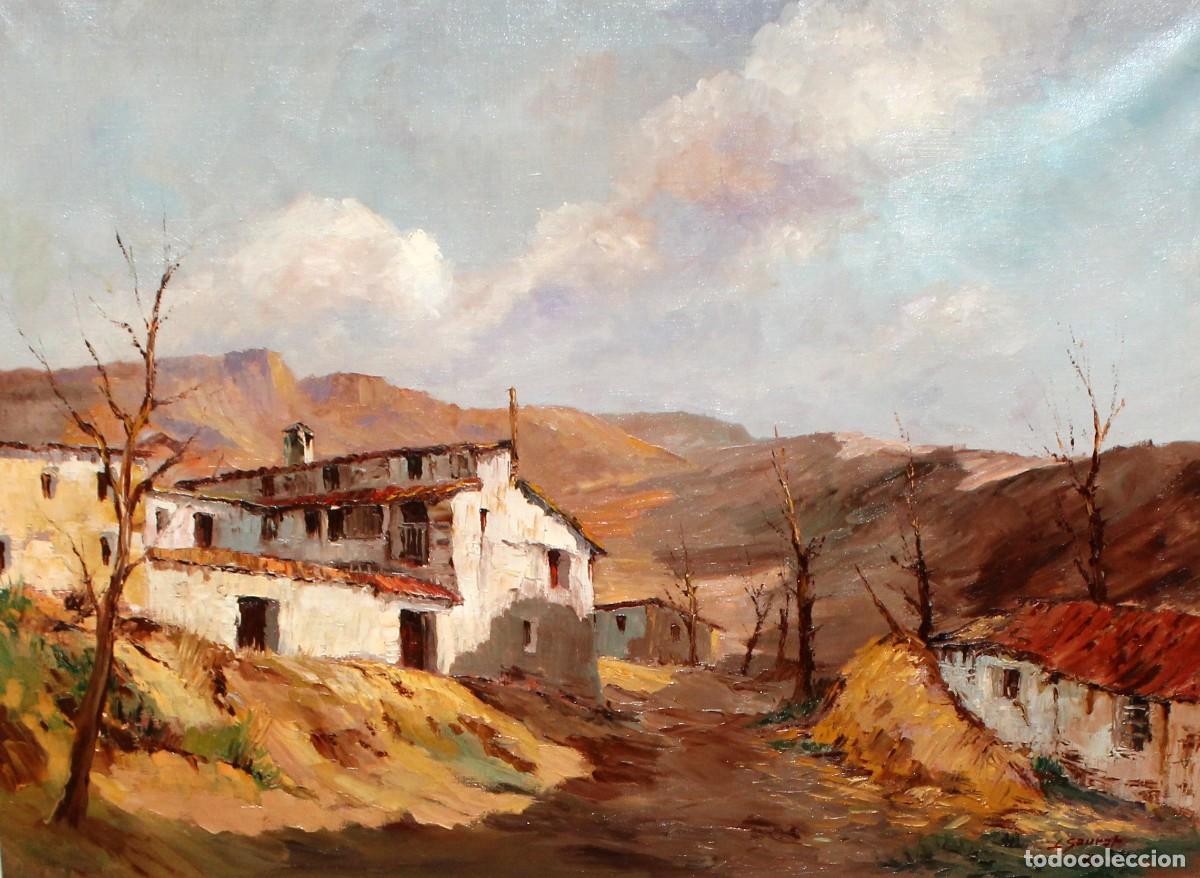 Arte: LUIS SAURAT (Valencia, Sg.XX) OLEO SOBRE TELA DEL A&Ntilde;O 1973. PAISAJE