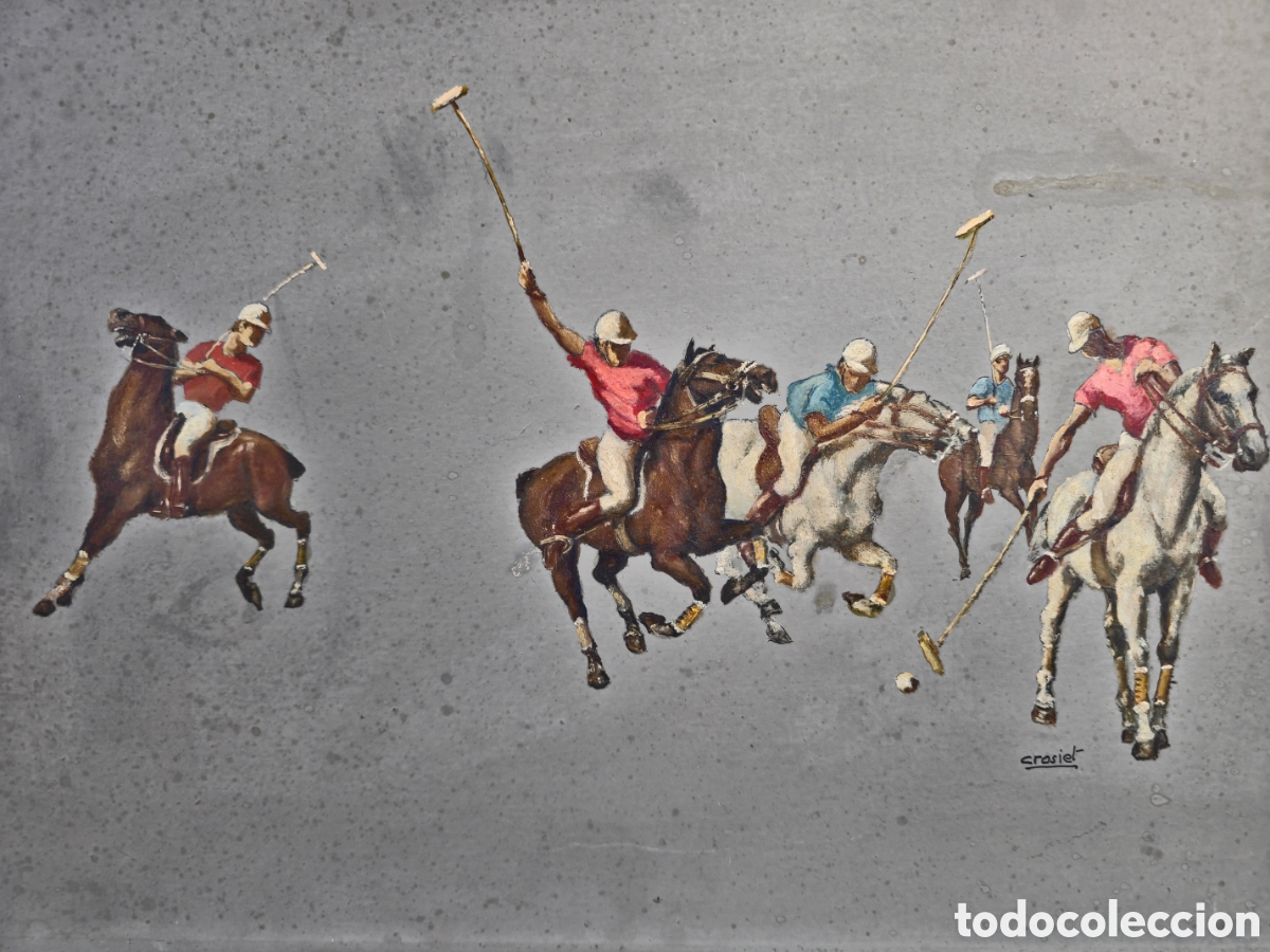 Arte: Jugadores de Polo firmado Croiset
