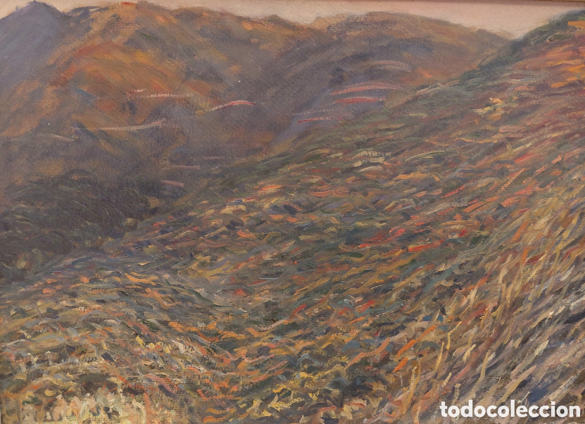 Arte: Trinidad Torn&eacute; (1879-1945). Paisaje, &oacute;leo sobre cart&oacute;n.