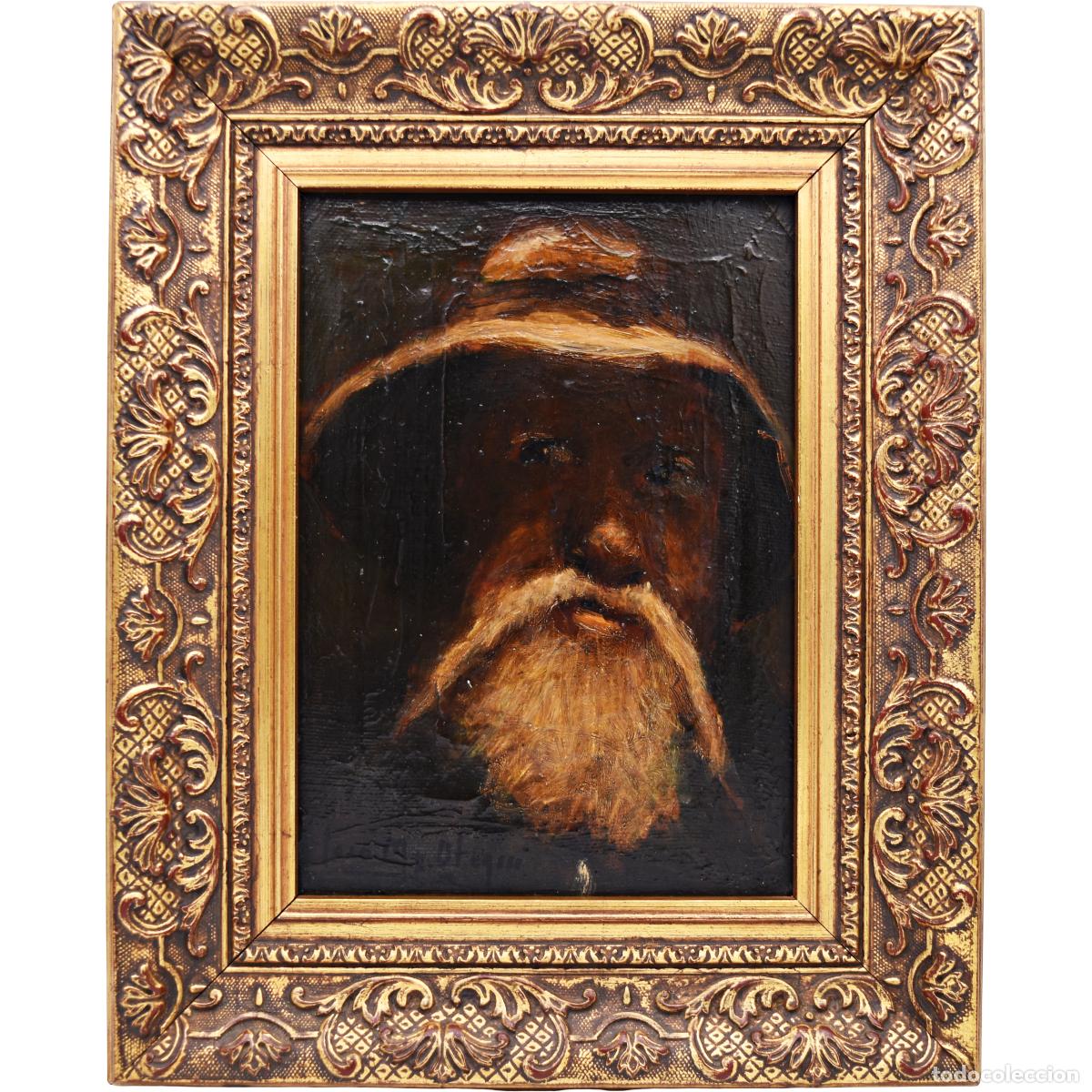 Arte: &Oacute;leo sobre lienzo - Retrato costumbrista - Pa&iacute;s Vasco - Jos&eacute; M&ordf;. Otegui