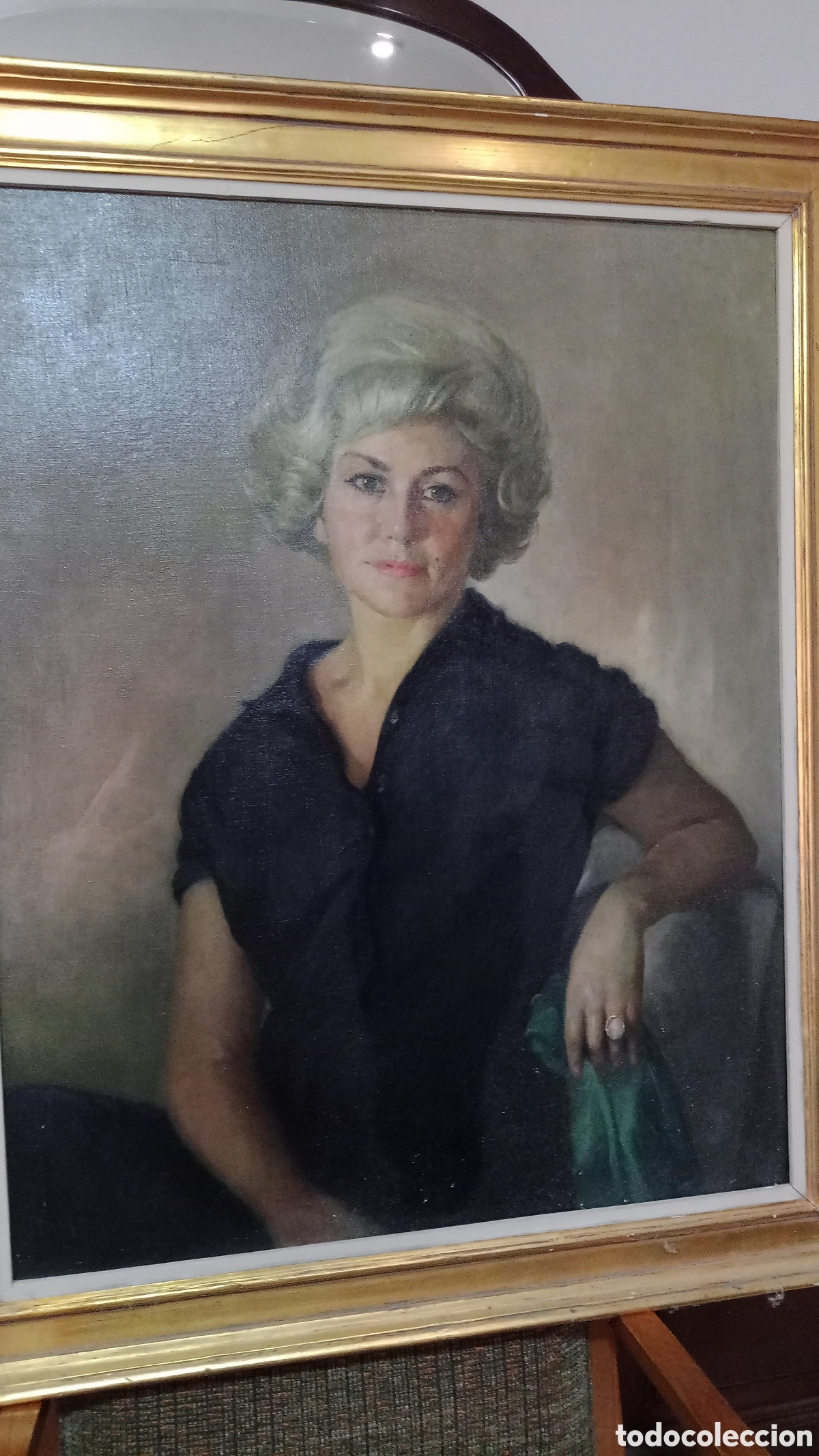 Arte: OLEO SOBRE LIENZO. DAMA JOVEN. NO VEO FIRMA