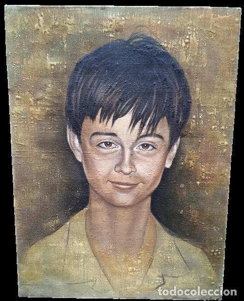 Arte: Escuela sevillana (Siglo XX): &rdquo;Retrato de Ni&ntilde;o&rdquo;. &Oacute;leo de gran formato.